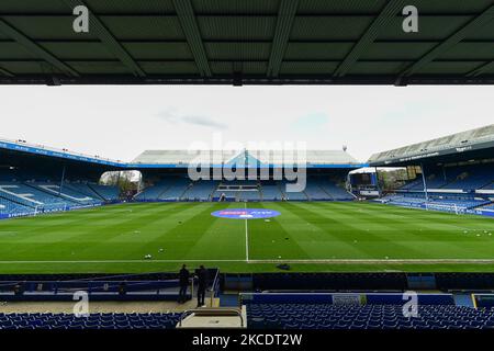 Gesamtansicht von Hillsborough, der Heimat von Sheffield Wednesday während des Sky Bet Championship-Spiels zwischen Sheffield Wednesday und Nottingham Forest in Hillsborough, Sheffield am Samstag, dem 1.. Mai 2021. (Foto von Jon Hobley/MI News/NurPhoto) Stockfoto