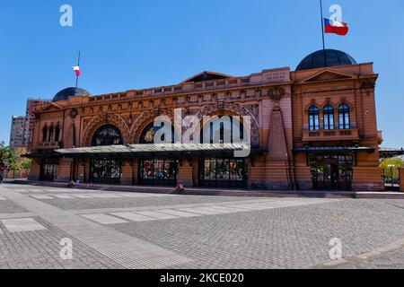 Centro Cultural Estacion Mapocho in der Innenstadt von Santiago, Chile. Das Estacion Mapocho ist ein ehemaliger Bahnhof aus dem Jahr 1912, der seit 1994 als Kulturzentrum umgebaut wurde, in dem viele verschiedene Veranstaltungen stattfinden (Foto: Creative Touch Imaging Ltd./NurPhoto) Stockfoto