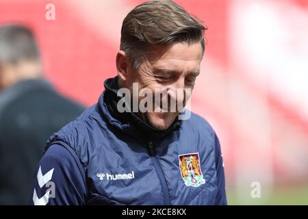 Northampton Town Manager Jon Brady beim Sky Bet League 1-Spiel zwischen Sunderland und Northampton Town am 9.. Mai 2021 im Stadium of Light, Sunderland, Großbritannien. (Foto von Mark Fletcher/MI News/NurPhoto) Stockfoto