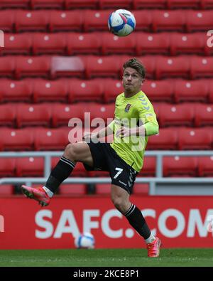 Sam Hoskins von Northampton Town während des Sky Bet League 1-Spiels zwischen Sunderland und Northampton Town am 9.. Mai 2021 im Stadium of Light, Sunderland, Großbritannien. (Foto von Mark Fletcher/MI News/NurPhoto) Stockfoto