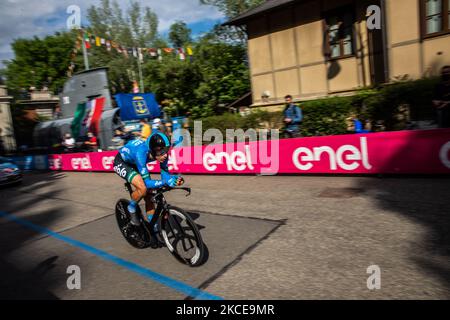 RIVI Samuele (ITA) vom EOLO-KOMETA RADSPORTTEAM während des Giro d'Italia 104. 2021, Etappe 1, Einzelzeitfahren 8,6km von Turin nach Turin. (Foto von Mauro Ujetto/NurPhoto) Stockfoto