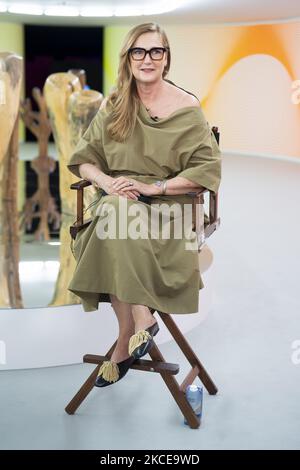 Die Posen von Frau Thyssen-Bornemisza während der Präsentation der Ausstellung After Nature im Nationalmuseum Thyssen-Bornemisza in Madrid 10. Mai 2021 Spanien (Foto: Oscar Gonzalez/NurPhoto) Stockfoto