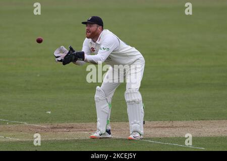 CHESTER LE STREET, GROSSBRITANNIEN. MAI 14THa während des LV= County Championship-Spiels zwischen Durham County Cricket Club und Worcestershire am 14.. Mai 2021 in Emirates Riverside, Chester le Street, Großbritannien. (Foto von Mark Fletcher/MI News/NurPhoto) Stockfoto