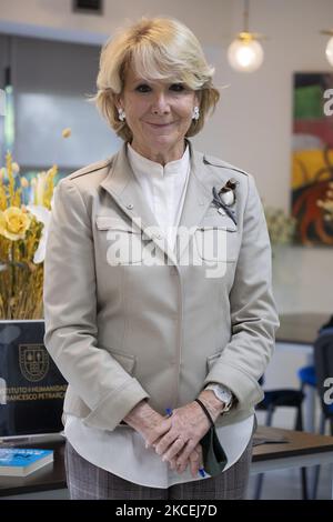 Die spanische Politikerin Esperanza Aguirre während der Präsentation des Buches "Sin Complejos" in Madrid, Spanien, am 14. Mai 2021. (Foto von Oscar Gonzalez/NurPhoto) Stockfoto
