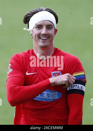 Will Wright von Dagenham & Redbridge beim Vanarama National League-Spiel zwischen Dagenham und Redbridge und Halifax Town am 15. Mai 2021 im Chigwell Construction Stadium in Dagenham, England (Foto by Action Foto Sport/NurPhoto) Stockfoto