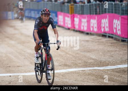 Egan Arley Bernal Gomez aus Kolumbien und das Team INEOS Grenadiers gewinnen den Giro d'Italia 104. 2021, Etappe 9 eine 158km Etappe von Castel di Sangro nach Campo Felice - Rocca di Cambio am 16. Mai 2021 in Campo Felice - Rocca di Cambio, Italien. (Foto von Lorenzo Di Cola/NurPhoto) Stockfoto