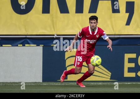 Jesus Navas vom FC Sevilla während des spanischen La Liga-Spiels zwischen Villarreal cf und Sevilla FC im La Ceramica Stadium am 17. Mai 2021. (Foto von Jose Miguel Fernandez/NurPhoto) Stockfoto