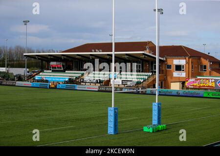 Eine allgemeine Ansicht des Ostens steht im Kingston Park vor dem Spiel der Gallagher Premiership zwischen Newcastle Falcons und Northampton Saints im Kingston Park, Newcastle am 17.. Mai 2021. (Foto von Chris Lishman/MI News/NurPhoto) Stockfoto