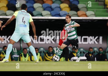 João Pereira im Einsatz während des Spiels der Liga NOS zwischen Sporting CP und Maritimo, im Estadio José Alvalade, Lissabon, Portugal, 19. 2021 (Foto von João Rico/NurPhoto) Stockfoto