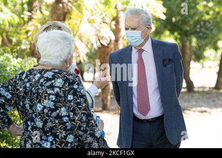 Der Schriftsteller Mario Vargas Llosa während der Präsentation des Buches "Sin complejos", in der Stadtbibliothek Eugenio Trias, am 21. Mai 2021 in Madrid, Spanien. (Foto von Oscar Gonzalez/NurPhoto) Stockfoto