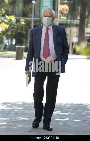 Der Schriftsteller Mario Vargas Llosa während der Präsentation des Buches "Sin complejos", in der Stadtbibliothek Eugenio Trias, am 21. Mai 2021 in Madrid, Spanien. (Foto von Oscar Gonzalez/NurPhoto) Stockfoto
