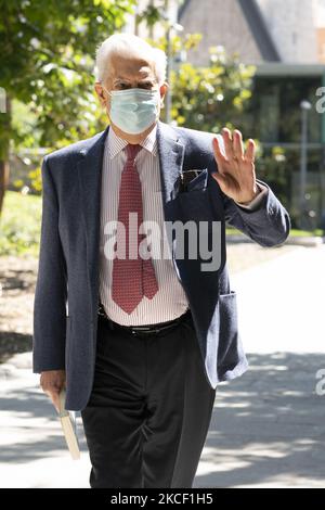 Der Schriftsteller Mario Vargas Llosa während der Präsentation des Buches "Sin complejos", in der Stadtbibliothek Eugenio Trias, am 21. Mai 2021 in Madrid, Spanien. (Foto von Oscar Gonzalez/NurPhoto) Stockfoto