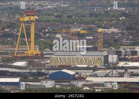 Eine allgemeine Ansicht der Belfast Titanic Studios, die sich neben der Harland und Wolff Werft befinden. Am Mittwoch, den 19. Mai 2021, in Belfast, Nordirland (Foto: Artur Widak/NurPhoto) Stockfoto