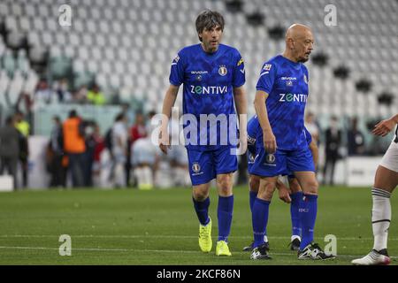 Bugo während des Benefizfußballspiels der Partita Del Cuore im Allianz-Stadion am 25. Mai 2021 in Turin, Italien. (Foto von Massimiliano Ferraro/NurPhoto) Stockfoto