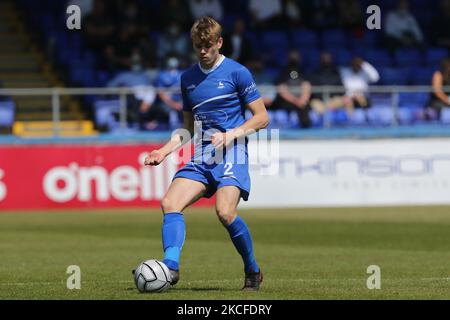 Lewis Cass von Hartlepool United während des Vanarama National League-Spiels zwischen Hartlepool United und Weymouth im Victoria Park, Hartlepool, am Samstag, 29.. Mai 2021. (Foto von Mark Fletcher/MI News/NurPhoto) Stockfoto