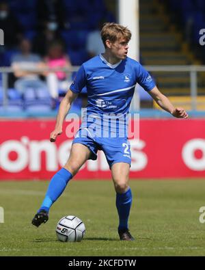 Lewis Cass von Hartlepool United während des Vanarama National League-Spiels zwischen Hartlepool United und Weymouth im Victoria Park, Hartlepool, am Samstag, 29.. Mai 2021. (Foto von Mark Fletcher/MI News/NurPhoto) Stockfoto