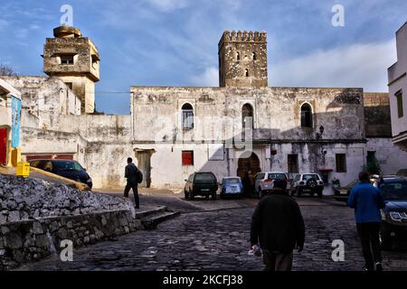 Kasbah (altes Fort) aus dem 17.. Jahrhundert in der Stadt Tanger (Tanger), Marokko, Afrika am 28. Dezember 2015. (Foto von Creative Touch Imaging Ltd./NurPhoto) Stockfoto