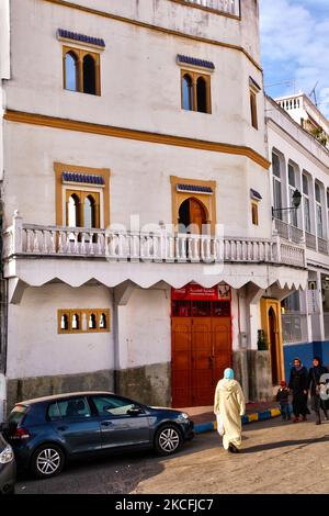 Straße in der Medina (Altstadt) von Tanger (Tanger), Marokko, Afrika. (Foto von Creative Touch Imaging Ltd./NurPhoto) Stockfoto