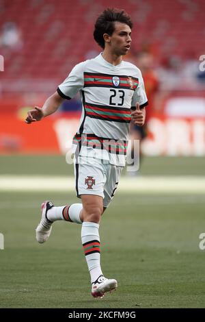 Joao Felix (Atletico Madrid) aus Portugal beim internationalen Freundschaftsspiel zwischen Spanien und Portugal im Estadio Wanda Metropolitano am 4. Juni 2021 in Madrid, Spanien. (Foto von Jose Breton/Pics Action/NurPhoto) Stockfoto