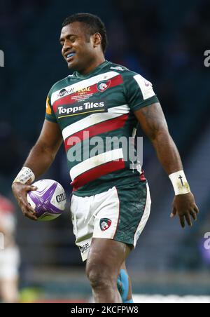 Kini Murimurivalu von Leicester Tigers beim Challenge Cup Finale zwischen Leicester Tigers und Montpellier, im Twickenham Stadium am 21. Mai 2021 in London, England (Foto von Action Foto Sport/NurPhoto) Stockfoto