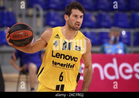 Bruno Fitipaldo während des Spiels zwischen dem FC Barcelona und Lenovo Teneriffa, das dem Halbfinalspiel der Liga Endesa aus dem Jahr 1. entspricht, das am 07.. Juni 2021 im Palau Blaugrana in Barcelona, Spanien, gespielt wurde. -- (Foto von Urbanandsport/NurPhoto) Stockfoto