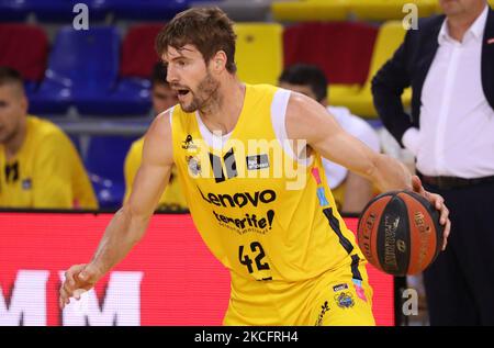 Aaron Doornekamp während des Spiels zwischen dem FC Barcelona und Lenovo Teneriffa, das dem Halbfinalspiel 1. der Liga Endesa entspricht, das am 07.. Juni 2021 im Palau Blaugrana in Barcelona, Spanien, gespielt wurde. -- (Foto von Urbanandsport/NurPhoto) Stockfoto