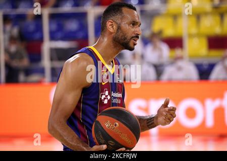 Adam Hanga während des Spiels zwischen dem FC Barcelona und Lenovo Teneriffa, das dem Halbfinale von 1. in der Liga Endesa entspricht, das am 07.. Juni 2021 im Palau Blaugrana in Barcelona, Spanien, gespielt wurde. -- (Foto von Urbanandsport/NurPhoto) Stockfoto