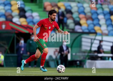 Ruben Neves von Portugal in Aktion während des internationalen Freundschaftsspiel zwischen Portugal und Israel, im Jose Alvalade Stadion in Lissabon, Portugal, am 9. Juni 2021, vor der UEFA EURO 2020 Europameisterschaft. (Foto von Pedro FiÃºza/NurPhoto) Stockfoto