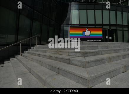 Der Hauptsitz von Facebook EMEA befindet sich am Grand Canal Square in den Dublin Docklands. Am Donnerstag, den 10. Juni 2021, in Dublin, Irland. (Foto von Artur Widak/NurPhoto) Stockfoto