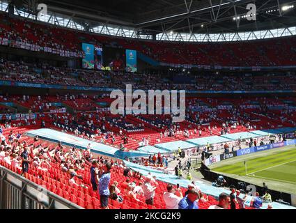 WEMBLEY, Großbritannien, JUNI 13: Blick auf Wembley während der Europameisterschaft der Gruppe D zwischen England und Kroatien im Wembley-Stadion, London, am 13.. Juni 2021 (Foto by Action Foto Sport/NurPhoto) Stockfoto