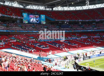 WEMBLEY, Großbritannien, JUNI 13: Blick auf Wembley während der Europameisterschaft der Gruppe D zwischen England und Kroatien im Wembley-Stadion, London, am 13.. Juni 2021 (Foto by Action Foto Sport/NurPhoto) Stockfoto