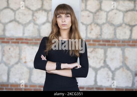 Die belgische Schauspielerin Mya Bollaers posiert während der Porträtsitzung in Madrid, Spanien, am 14. Juni 2021 (Foto: Oscar Gonzalez/NurPhoto) Stockfoto