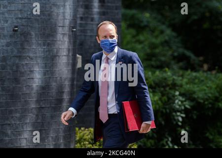 LONDON, VEREINIGTES KÖNIGREICH - 15. JUNI: Der Staatssekretär für Gesundheit und Soziales, Matt Hancock, kommt am 15. Juni 2021 in der Downing Street in London an. (Foto von Wiktor Szymanowicz/NurPhoto) Stockfoto