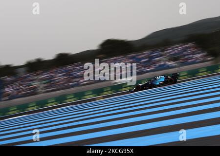 George Russell aus Großbritannien fährt den (63) Williams Racing FW43B Mercedes im Qualifying vor dem Grand Prix von Frankreich F1 auf dem Circuit Paul Ricard am 19. Juni 2021 in Le Castellet, Frankreich. (Foto von Jose Breton/Pics Action/NurPhoto) Stockfoto