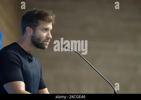 Der spanische Sänger Pablo Alborán nimmt an seiner Ankündigung als UNICEF-Botschafter für Kulanz am 24. Juni 2021 in Madrid, Spanien, bei der Audiorio del Colegio de Odontologos y Estomatologos de Madrid Teil. (Foto von Oscar Gonzalez/NurPhoto) Stockfoto