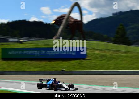 George Russel von Williams Racing fährt seinen FW43B-Sitzer im Qualifying des Grand Prix von Steiermark, 8. Runde der Formel-1-Weltmeisterschaft im Red Bull Ring in Spielberg, Steiermark, Österreich, 26. Juni 2021 (Foto: Andrea Diodato/NurPhoto) Stockfoto