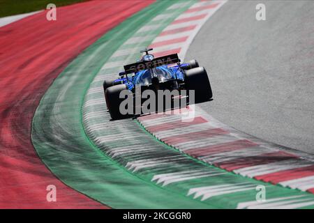 George Russel von Williams Racing fährt seinen FW43B-Sitzer im Qualifying des Grand Prix von Steiermark, 8. Runde der Formel-1-Weltmeisterschaft im Red Bull Ring in Spielberg, Steiermark, Österreich, 26. Juni 2021 (Foto: Andrea Diodato/NurPhoto) Stockfoto