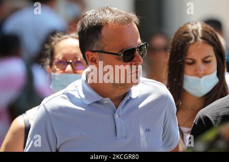 Die meisten Touristen, die am 2. Juli 2021 in Barcelona, Spanien, ankommen, tragen keine Maske, eine Tatsache, die aufgrund der Erweiterung der Delta-Variante von Covid-19 beunruhigend ist. (Foto von Joan Valls/Urbanandsport/NurPhoto) Stockfoto