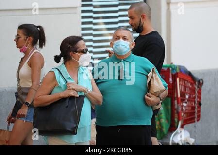 Die meisten Touristen, die am 2. Juli 2021 in Barcelona, Spanien, ankommen, tragen keine Maske, eine Tatsache, die aufgrund der Erweiterung der Delta-Variante von Covid-19 beunruhigend ist. (Foto von Joan Valls/Urbanandsport/NurPhoto) Stockfoto
