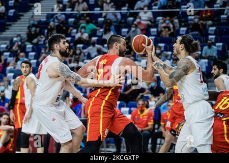 Marc Gasol aus Spanien in Aktion während des vorbereitenden Basketballspiels der Tokyo 2020 Challenge zwischen Spanien und dem Iran im Fuente de Wizink Center am 05. Juli 2021 in Valencia, Spanien. (Foto von Jon Imanol Reino/NurPhoto) Stockfoto