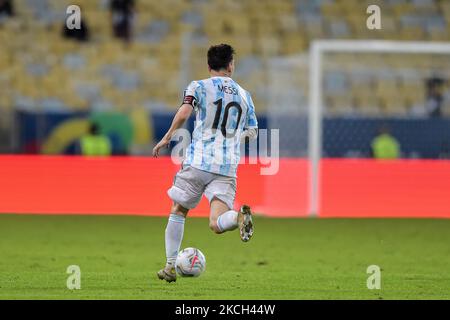 XXXX Spieler aus Argentinien bei einem Spiel gegen Brasilien im Maracana-Stadion, für die Copa America 2021, an diesem Samstag (10). (Foto von Thiago Ribeiro/NurPhoto) Stockfoto