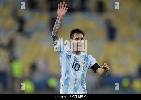 XXXX Spieler aus Argentinien bei einem Spiel gegen Brasilien im Maracana-Stadion, für die Copa America 2021, an diesem Samstag (10). (Foto von Thiago Ribeiro/NurPhoto) Stockfoto