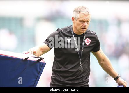 Cheftrainer Kingsley Jone aus Kanada während der internationalen Freundschaftschaft zwischen England und Kanada im Twickenham Stadium, London, Großbritannien, am 10.. Juli 2021 (Foto by Action Foto Sport/NurPhoto) Stockfoto