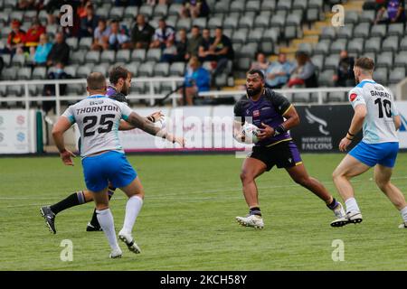 Ukuma Ta'ai von Newcastle Thunder in Aktion während des BETFRED Championship-Spiels zwischen Newcastle Thunder und Dewsbury Rams im Kingston Park, Newcastle am Sonntag, 11.. Juli 2021. (Foto von Chris Lishman/MI News/NurPhoto) Stockfoto