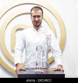 Arnau Paris während der Porträtsitzung als Gewinner des Meisterkochs 9 in Madrid 14. Juli 2021 Spanien (Foto von Oscar Gonzalez/NurPhoto) Stockfoto