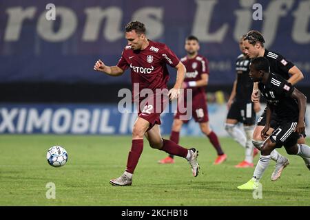 Gabriel Debeljuh während CFR Cluj vs FC U Craiova 1948, rumänische Liga 1, Dr. Constantin Radulescu Stadium, Cluj-Napoca, Rumänien, 16. Juli 2021 (Foto: Flaviu Buboi/NurPhoto) Stockfoto