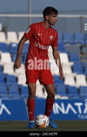 Juanmi von Sevilla in Aktion während eines Freundschaftsspiel zwischen Sevilla CF und Coventry City in der Pinatar Arena am 17. Juli 2021 in Murcia, Spanien. (Foto von Jose Breton/Pics Action/NurPhoto) Stockfoto