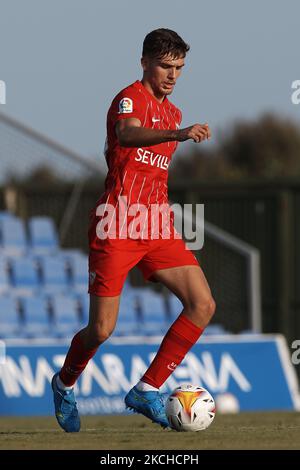 Juanmi von Sevilla in Aktion während eines Freundschaftsspiel zwischen Sevilla CF und Coventry City in der Pinatar Arena am 17. Juli 2021 in Murcia, Spanien. (Foto von Jose Breton/Pics Action/NurPhoto) Stockfoto