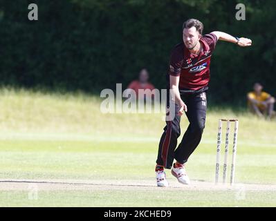 Thomas Moore von Brentwood cc beim Dukes Essex T20 Wettbewerb - Finale zwischen Wanstead und Snaresbrook CC und Brentwood CC im Toby Howe Cricket Club, Billericay am 18.. Juli 2021 (Foto von Action Foto Sport/NurPhoto) Stockfoto