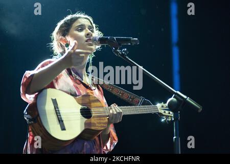 Die mexikanische Sängerin Silvana Estrada beim Auftritt im Jazz Palacio Real 2021 in Madrid, Spanien, am 20. Juli 2021 (Foto: Oscar Gonzalez/NurPhoto) Stockfoto